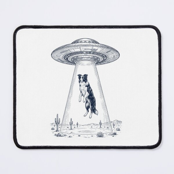 Item preview, Vintage Border Collie UFO Alien Western Dog Mom Dad Lover designed and sold by TerryConnells.
