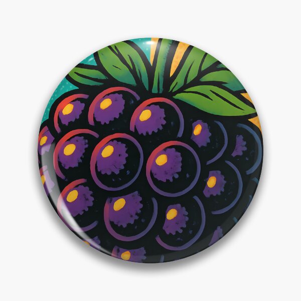 Item preview, Retro Pop Art Blackberry | Vibrant Berry Illustration | Bold Dark Fruit Aesthetic Design designed and sold by PaintedPixels01.
