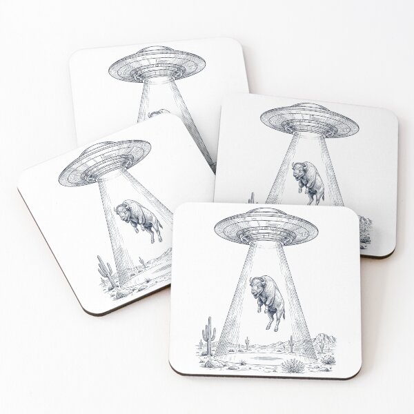 Item preview, Vintage Buffalo UFO Alien Western Animal Lover designed and sold by TerryConnells.