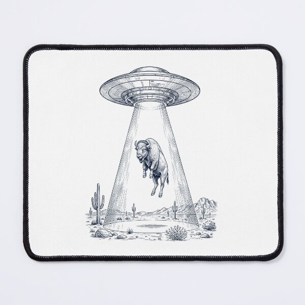 Item preview, Vintage Buffalo UFO Alien Western Animal Lover designed and sold by TerryConnells.