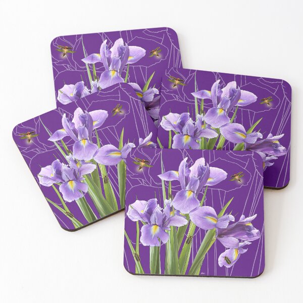 Item preview, Tennessee State Flower + Insects: Iris + Firefly designed and sold by Nikki Designs.