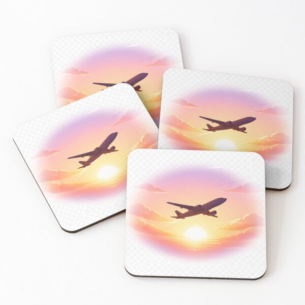 Item preview, Sunset Flight Dreamscape – Aesthetic Airplane Sky Sticker. designed and sold by ZenGrowth4.