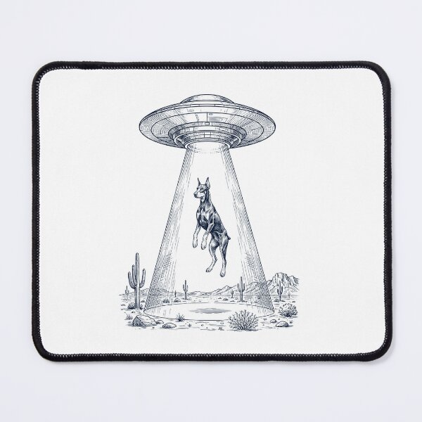 Item preview, Vintage Doberman Pinscher UFO Alien Western Dog Mom Dad Lover designed and sold by TerryConnells.