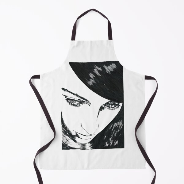 Item preview, Monochrome Ink Portrait with Intense Gaze designed and sold by VesperaLin12.