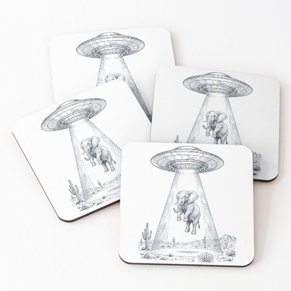 Item preview, Vintage Elephant UFO Alien Western Animal Lover designed and sold by TerryConnells.
