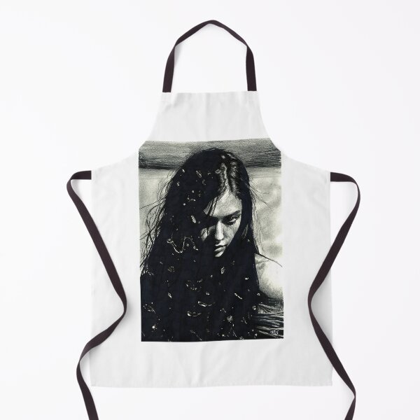 Item preview, Melancholic Long Hair Monochrome Portrait designed and sold by VesperaLin12.