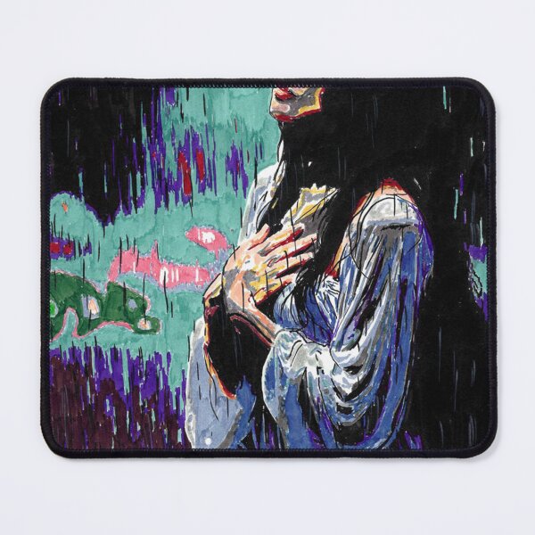 Item preview, Kneeling Figure in Rain Expressionist Portrait designed and sold by VesperaLin12.