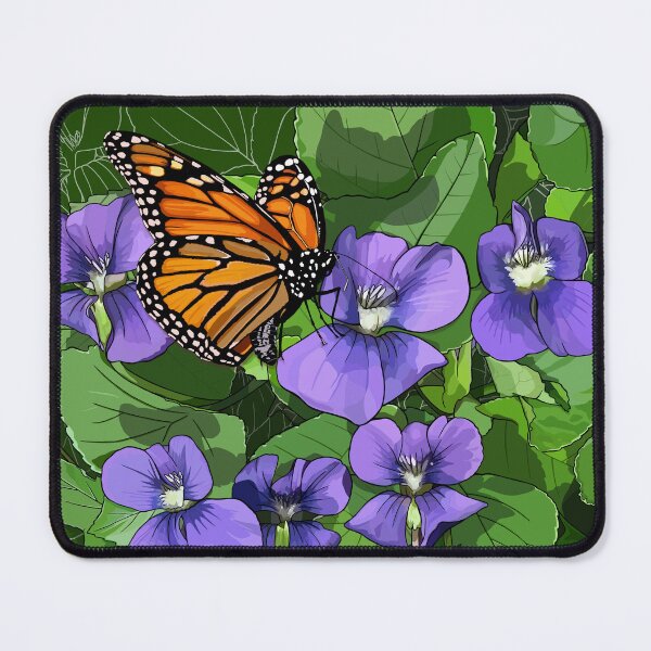 Item preview, Illinois State Flowers + Insects: Violets + Monarch Butterfly designed and sold by Nikki Designs.