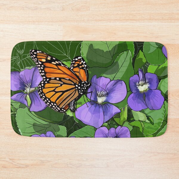 Item preview, Illinois State Flowers + Insects: Violets + Monarch Butterfly designed and sold by Nikki Designs.