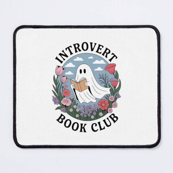 Item preview, Introvert Book Club Ghost Reading Boho Design designed and sold by Peter Stawicki.