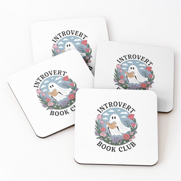 Item preview, Introvert Book Club Ghost Reading Boho Design designed and sold by Peter Stawicki.