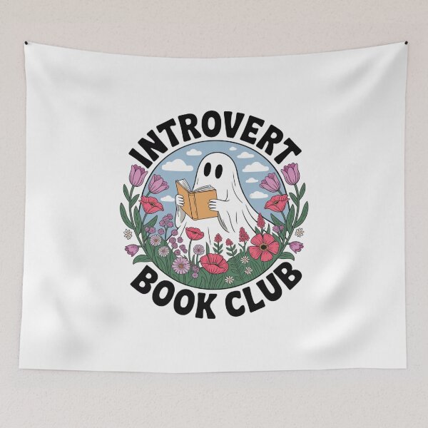 Item preview, Introvert Book Club Ghost Reading Alternative Design designed and sold by Peter Stawicki.