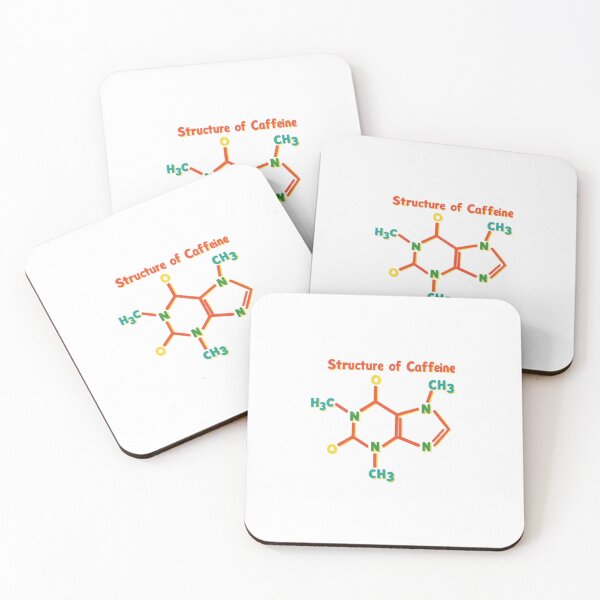 Item preview, Caffeine Molecular Structure: Colorful Science Art | Chemistry Molecule Illustration designed and sold by HBDStudio.