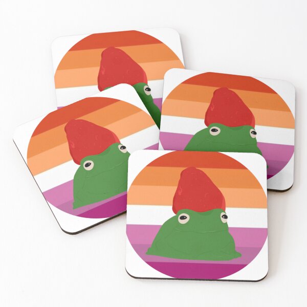 Item preview, Pride frog lesbian green designed and sold by NewtonCraig.