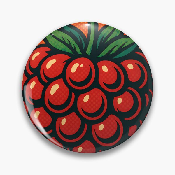 Item preview, Retro Pop Art Raspberry | Vibrant Berry Illustration | Bold Sweet Wild Fruit Aesthetic Design designed and sold by PaintedPixels01.