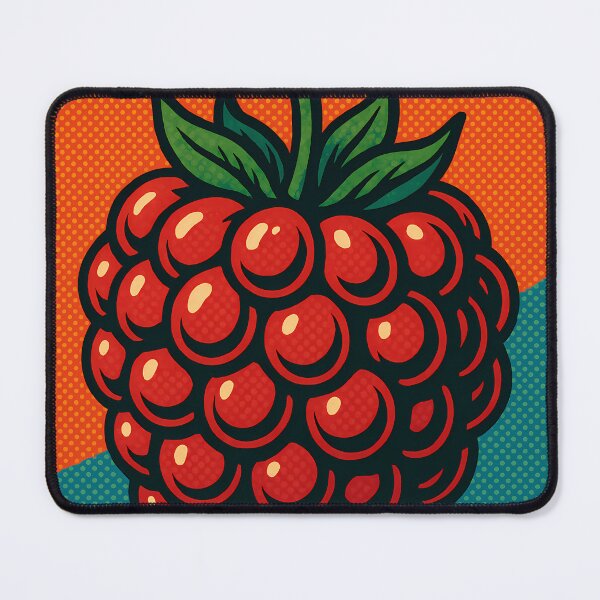 Item preview, Retro Pop Art Raspberry | Vibrant Berry Illustration | Bold Sweet Wild Fruit Aesthetic Design designed and sold by PaintedPixels01.