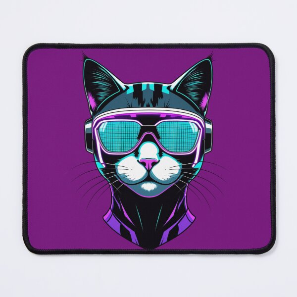 Item preview, Cyber Cat 2026 – Retro Synthwave Neon Kitty Future Aesthetic designed and sold by shlepyart.