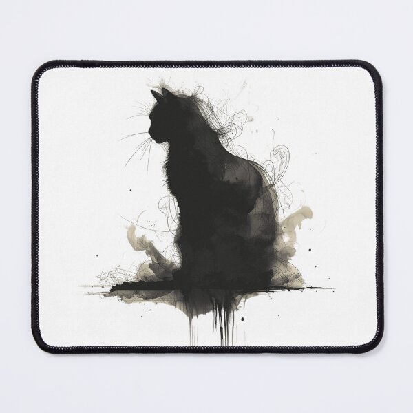 Item preview, Smoke Cat – Mystical Black Cat Smoke Effect Dark Aesthetic designed and sold by shlepyart.