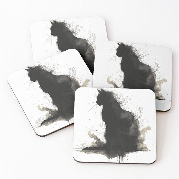 Item preview, Smoke Cat – Mystical Black Cat Smoke Effect Dark Aesthetic designed and sold by shlepyart.