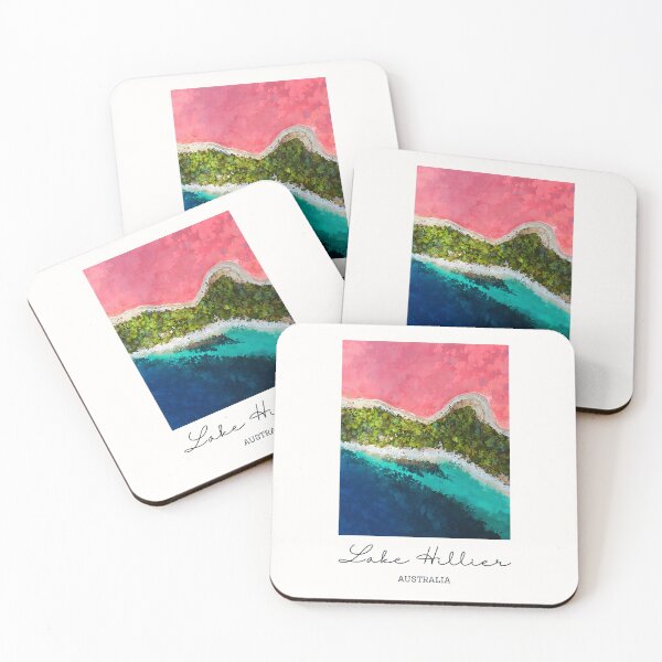 Item preview, Lake Hillier Pink Waters Aerial View - Vintage Souvenir designed and sold by twentytwo ART souvenir designs.