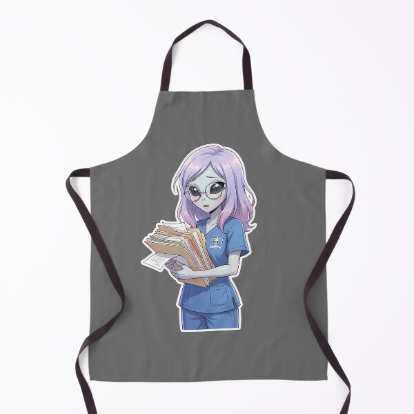 Item preview, Stressed Alien Nurse Drowning in Paperwork designed and sold by Sunkhung.
