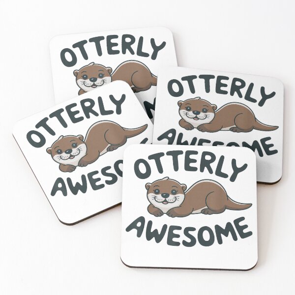 Item preview, otterly awesome funny otter sea animal retro designed and sold by 3INEKMIZAN.