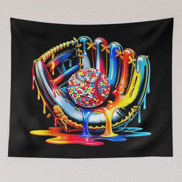 Item preview, Melting Pop Art Baseball Glove Explosion designed and sold by QuentinHarrow.