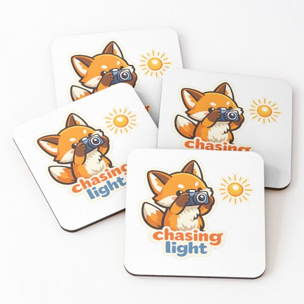 Item preview, Golden Hour Fox – Chasing Light Photography Sticker Style designed and sold by Naviora.