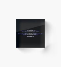 20 year coma Acrylic Block