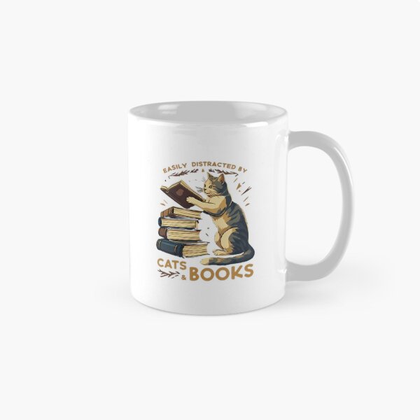 Item preview, The Easily Distracted Cat Book Lover designed and sold by chattsuede.