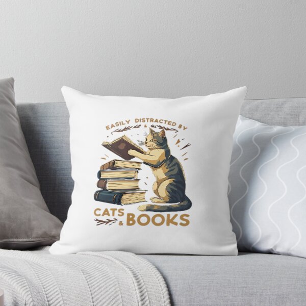 Item preview, The Easily Distracted Cat Book Lover designed and sold by chattsuede.