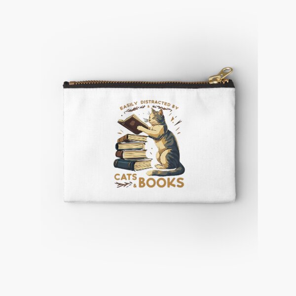 Item preview, The Easily Distracted Cat Book Lover designed and sold by chattsuede.