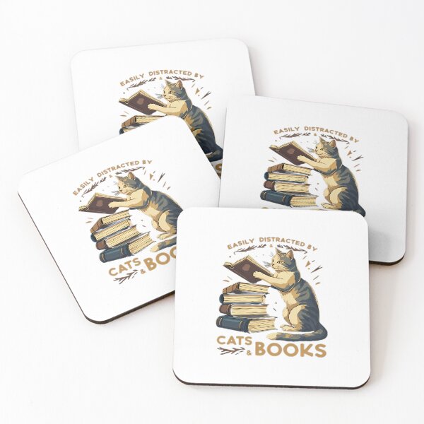 Item preview, The Easily Distracted Cat Book Lover designed and sold by chattsuede.
