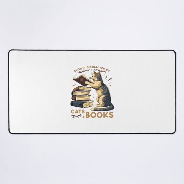 Item preview, The Easily Distracted Cat Book Lover designed and sold by chattsuede.