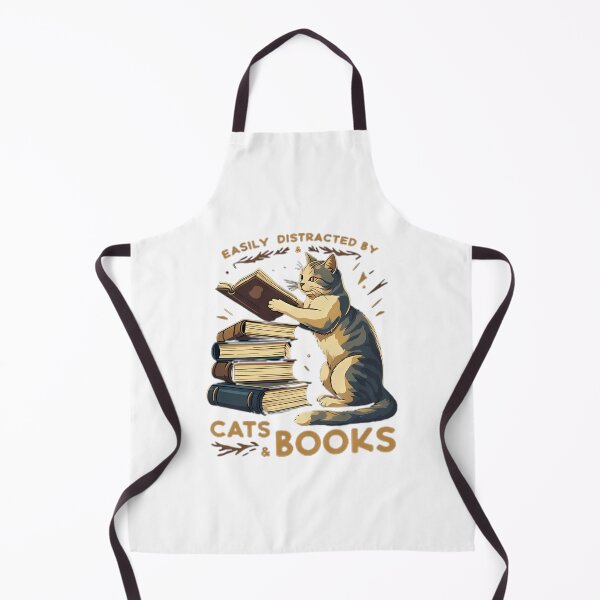 Item preview, The Easily Distracted Cat Book Lover designed and sold by chattsuede.