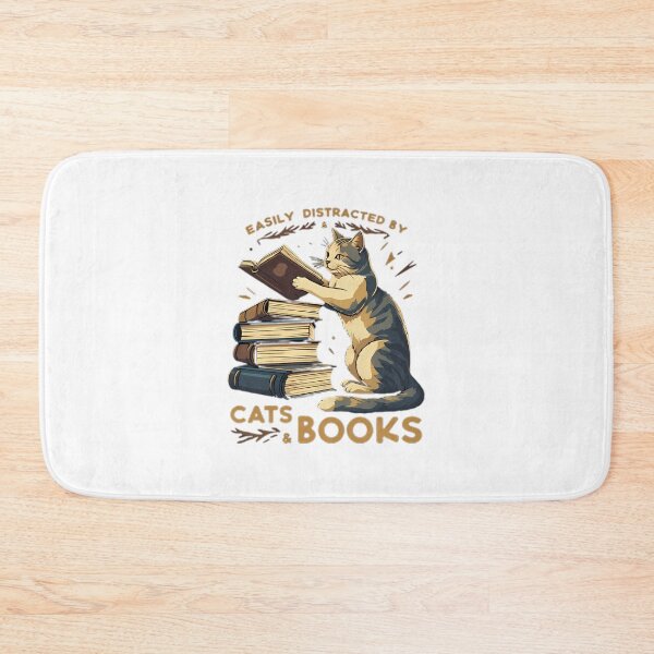 Item preview, The Easily Distracted Cat Book Lover designed and sold by chattsuede.