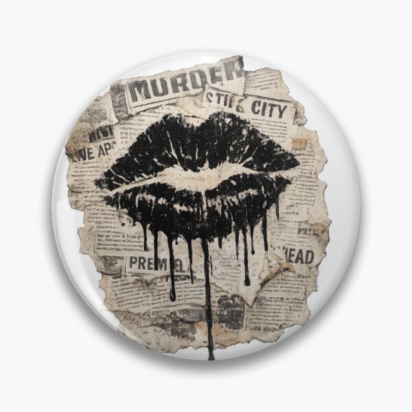 Item preview, Dripping Black Lip Print on Newspaper Collage designed and sold by jgvisualarts.