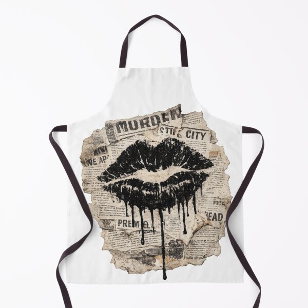 Item preview, Dripping Black Lip Print on Newspaper Collage designed and sold by jgvisualarts.