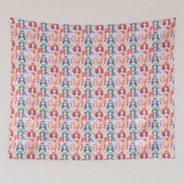 Item preview, Watercolor Anime - Cute Kuwaii Pattern designed and sold by EliteShadow.