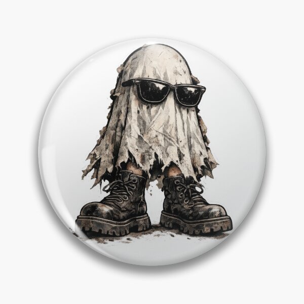 Item preview, Cool Ghost in Sunglasses and Combat Boots designed and sold by jgvisualarts.