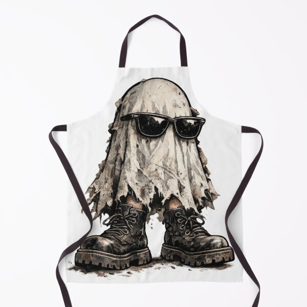 Item preview, Cool Ghost in Sunglasses and Combat Boots designed and sold by jgvisualarts.