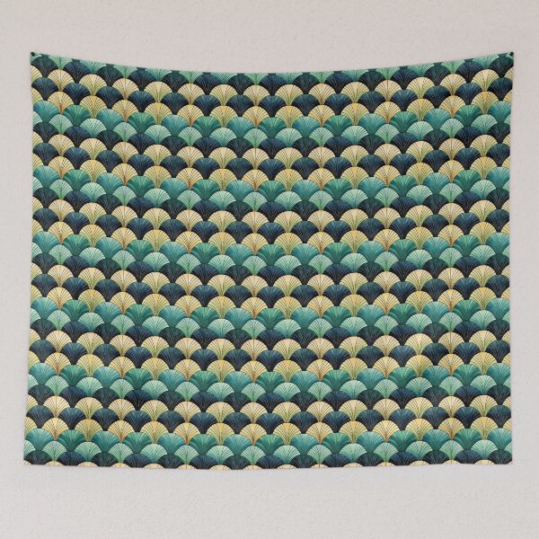 Item preview, Modern Art Deco Pattern - Blues and Yellows designed and sold by EliteShadow.