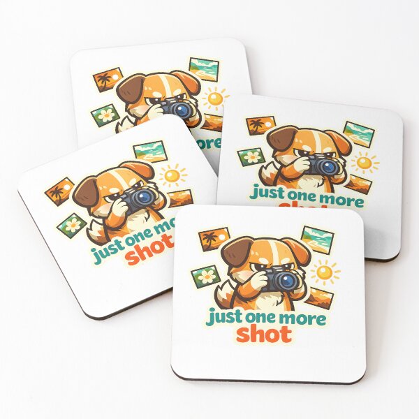 Item preview, "Just One More Shot" | Funny Photographer Dog & Vintage Camera designed and sold by Naviora.