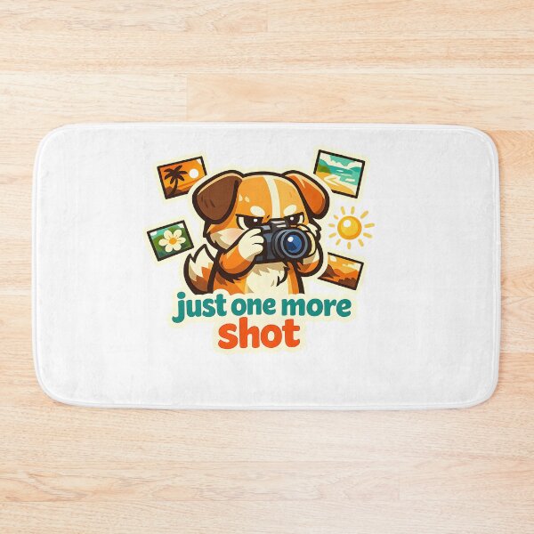 Item preview, "Just One More Shot" | Funny Photographer Dog & Vintage Camera designed and sold by Naviora.