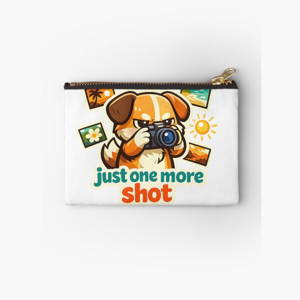 Item preview, "Just One More Shot" | Funny Photographer Dog & Vintage Camera designed and sold by Naviora.