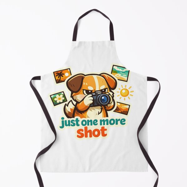 Item preview, "Just One More Shot" | Funny Photographer Dog & Vintage Camera designed and sold by Naviora.