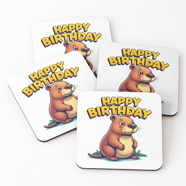 Item preview, Cute Funny Capybara Animal Lover Happy Birthday Gift Design  designed and sold by ArtDesignerHub.