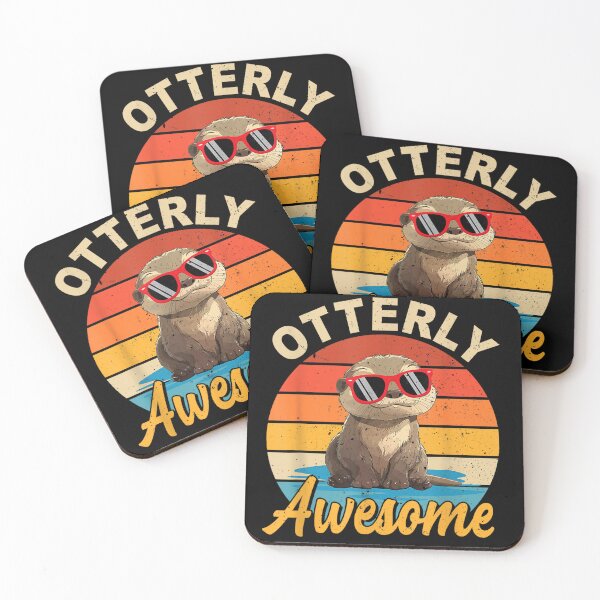 Item preview, otterly awesome funny otter sea animal retro designed and sold by 3INEKMIZAN.
