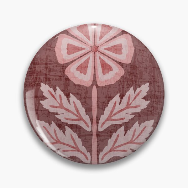 Item preview, Burgundy floral block print designed and sold by FrancesPoff.