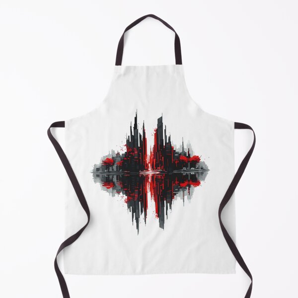 Item preview, Abstract Cityscape Reflection with Red Glow designed and sold by chattsuede.